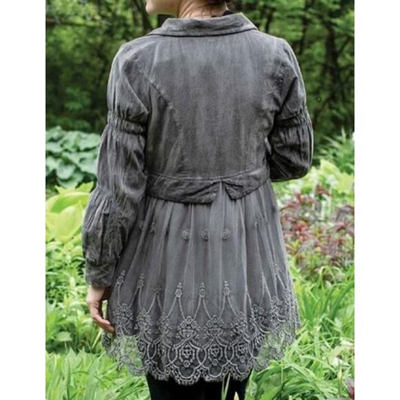 Victorian Trading Company Smoked Lace Fine Corduroy Jacket size 1x/2x - Picture 2 of 12